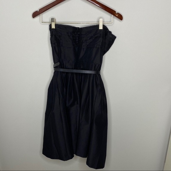 WHBM Black Strapless Classic Pleated Darted Cocktail Dress Women's Size 2‎ - Picture 6 of 7